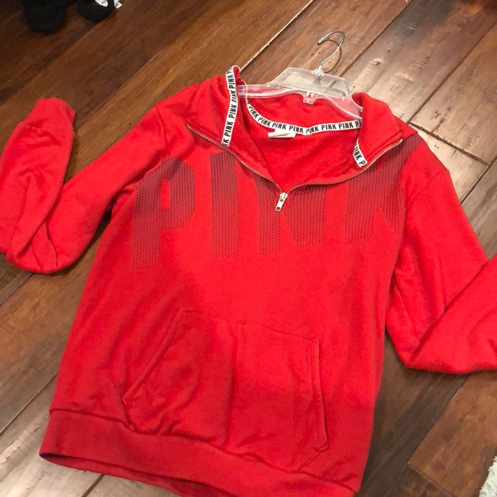PINK quarter zip sweatshirt